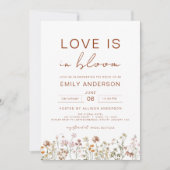 Liebe ist im Brautparty Bloom Wildblume Einladung (Vorderseite)
