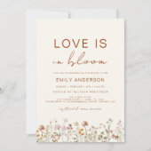 Liebe ist im Brautparty Bloom Wildblume Einladung (Vorderseite)