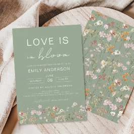 Liebe ist im Brautparty Bloom Wildblume Einladung
