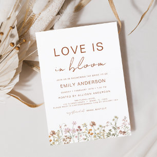 Liebe ist im Brautparty Bloom Wildblume Einladung
