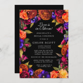 Liebe ist im Brautparty Blumen Einladung (Vorne/Hinten)
