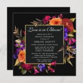 Liebe ist im Brautparty Blumen Einladung (Vorne/Hinten)