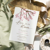 Liebe ist im Brautparty Blütenkirsche Einladung
