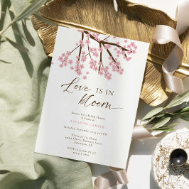 Liebe ist im Brautparty Blütenkirsche Einladung