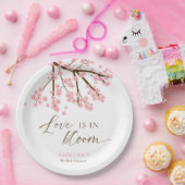 Liebe ist im Brautparty Blütenkirsche Pappteller (Party)