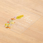 Liebe ist im Brautparty der Bloom Spring Wildblume Acryleinladungen (Ablage )