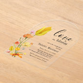 Liebe ist im Brautparty der Bloom Spring Wildblume Acryleinladungen (Ablage )