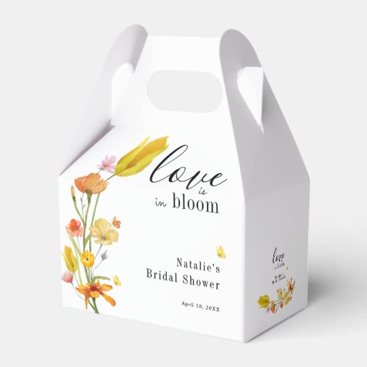 Liebe ist im Brautparty der Bloom Spring Wildblume Geschenkschachtel (Vorderseite)