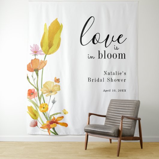 Liebe ist im Brautparty der Bloom Spring Wildblume Wandteppich (Beispiel)