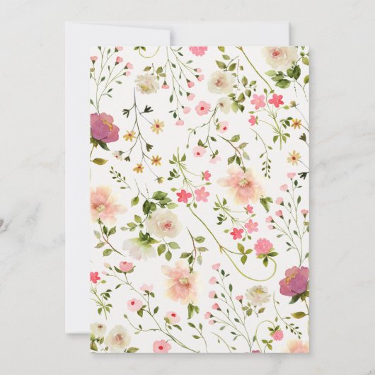 Liebe ist im Brautparty des Whimsical Garden Einladung (Rückseite)