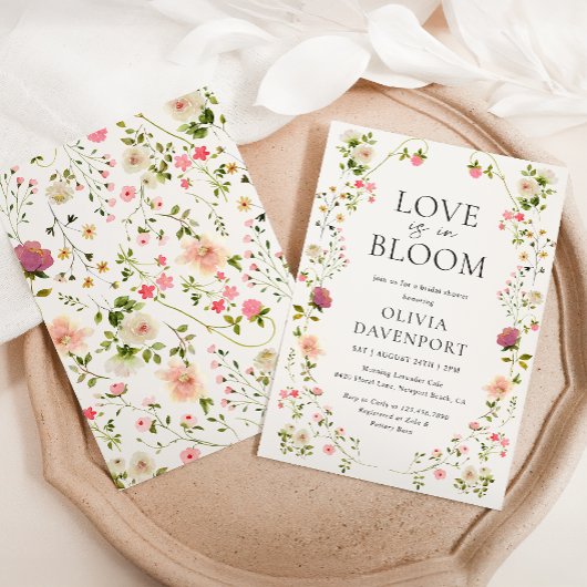 Liebe ist im Brautparty des Whimsical Garden Einladung