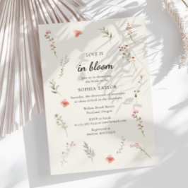 Liebe ist im Brautparty für die Wildblume Bloom Einladung