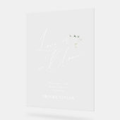 Liebe ist im Brautparty willkommen Acrylschild (Winkel)