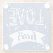 Liebe ist im Haar Glasuntersetzer (Rückseite)