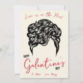 Liebe ist im Haar, Haargummi, Scrunchie Geschenkka Einladung (Vorderseite)