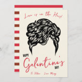 Liebe ist im Haar, Haargummi, Scrunchie Geschenkka Einladung (Vorne/Hinten)