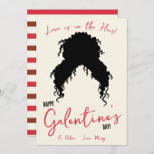 Liebe ist im Haar, Haargummi, Scrunchie Geschenkka Einladung (Vorne/Hinten)