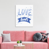 Liebe ist im Haar Leinwanddruck (Insitu (Wohnzimmer))
