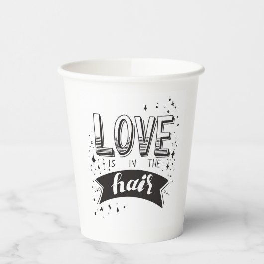 Liebe ist im Haar Pappbecher (Links)