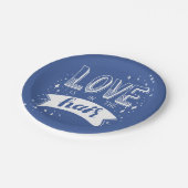 Liebe ist im Haar Pappteller (Schrägansicht)