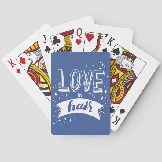 Liebe ist im Haar Spielkarten (Rückseite)