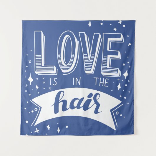 Liebe ist im Haar Wandteppich (Vorderseite)