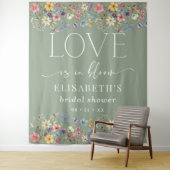 Liebe ist im Hintergrund des blutgrünen Brautparty Wandteppich (Beispiel)