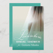 Liebe ist im Luft-Brautparty | tadellosen ombre Einladung (Vorne/Hinten)