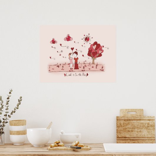 Liebe ist im Luftplakat Poster (Küche)