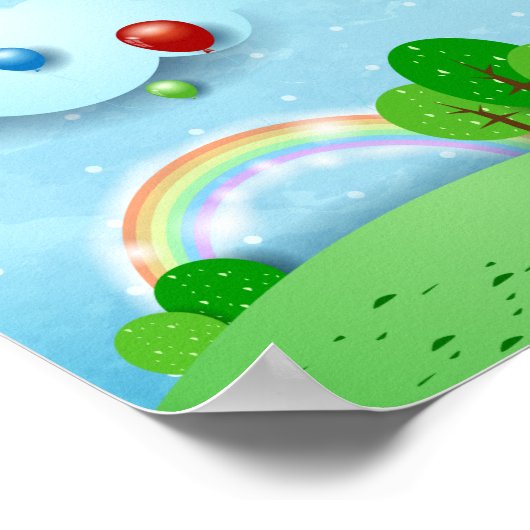 Liebe ist im Luftplakat Poster (Ecke)