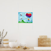 Liebe ist im Luftplakat Poster (Küche)