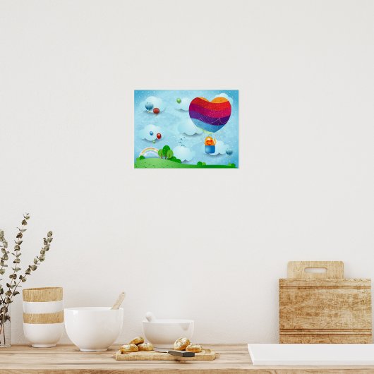 Liebe ist im Luftplakat Poster (Küche)