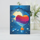 Liebe ist im Rahmen der Einladung (Stehend Vorderseite)