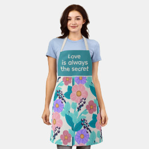 Liebe ist immer das geheime Pastell-Blumenmuster Schürze