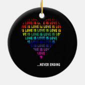 LIEBE IST… IMMER WÄHREND KERAMIKORNAMENT (Hinten)