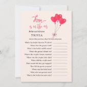 Liebe ist in Air Heart TRIVIA Duschspiele Einladung (Vorderseite)