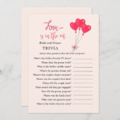 Liebe ist in Air Heart TRIVIA Duschspiele Einladung (Vorne/Hinten)