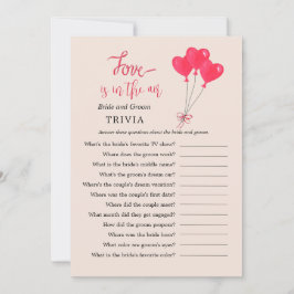 Liebe ist in Air Heart TRIVIA Duschspiele Einladung