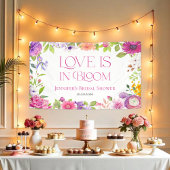 Liebe ist in Bloom | Aquarellfarbenes Brautparty Banner