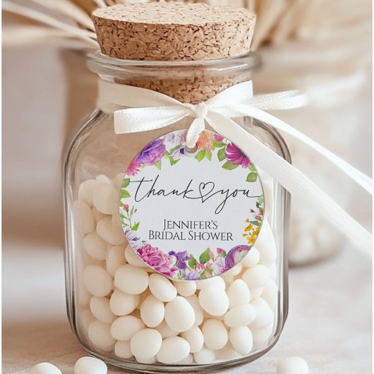 Liebe ist in Bloom | Aquarellfarbenes Brautparty Geschenkanhänger