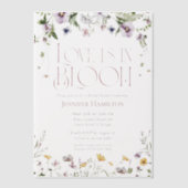 Liebe ist in Bloom | Aquarellfarbenes Brautparty Pergament Einladungen (Vorderseite)