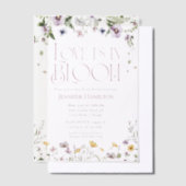 Liebe ist in Bloom | Aquarellfarbenes Brautparty Pergament Einladungen (Versetzt)