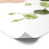 Liebe ist in Bloom | Aquarellfarbenes Brautparty Poster (Ecke)