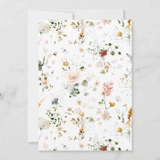 Liebe ist in Bloom Autumn Garden Blume Einladung (Rückseite)