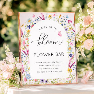 Liebe ist in Bloom Blume Bar Sign Poster