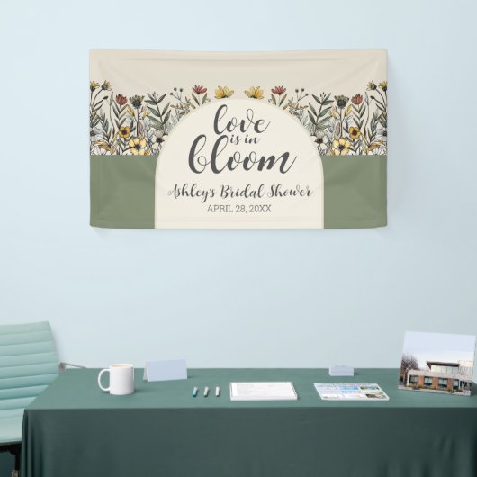 Liebe ist in Bloom - Boho Blume Brautparty Banner (Messeveranstaltung)