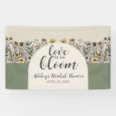 Liebe ist in Bloom - Boho Blume Brautparty Banner (Horizontal)