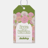 Liebe ist in Bloom - Boho Blume Brautparty Geschenkanhänger (Vorderseite)