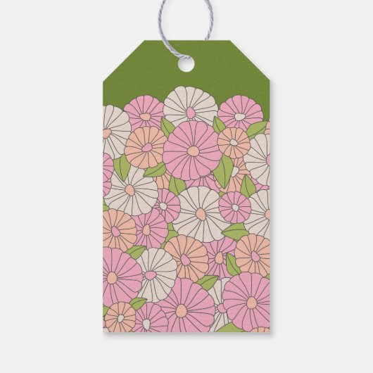 Liebe ist in Bloom - Boho Blume Brautparty Geschenkanhänger (Rückseite)