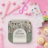 Liebe ist in Bloom - Boho Blume Brautparty Pappteller (Party)